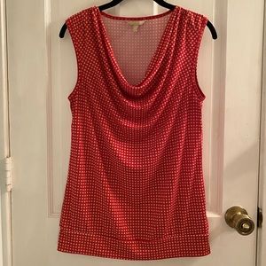 Banana Republic Factory Drape Neck Sleeveless Top